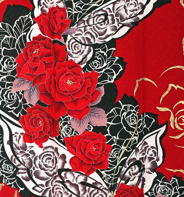 バラ Sweet Angel 振袖（専用襦袢付）No.EA-1563-トール-LLサイズのレンタル