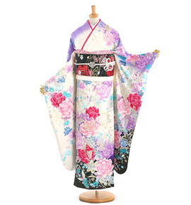 ≪美品≫正絹　振袖９点フルセット【680】【160cm~170cmの方用】 ≪美品≫正絹 振袖9点フルセット【607】【160cm~170cmの方