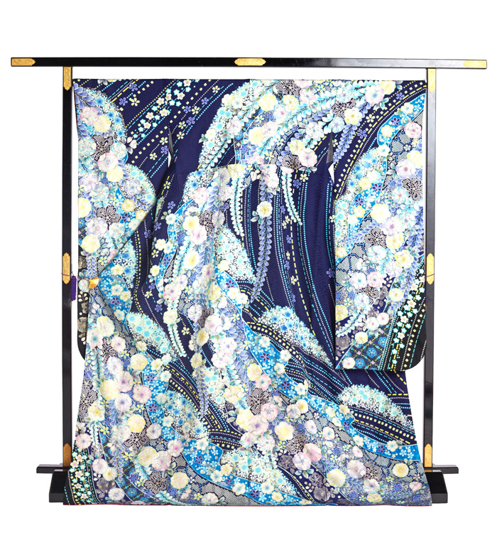 辻が花 振袖（専用襦袢付）No.EA-1864-トール-LLサイズのレンタル