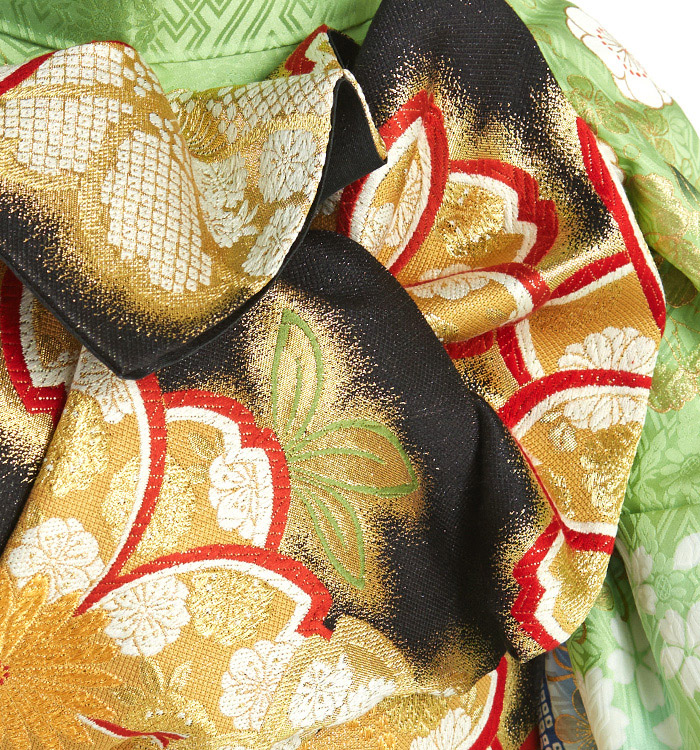 5191 振袖単品　桂由美 正絹 黃緑若草色 成人式結婚式卒業式　桜 ちりめん 5191 振袖単品 桂由美 正絹 黃緑若草色 成人式結婚式卒業式 桜