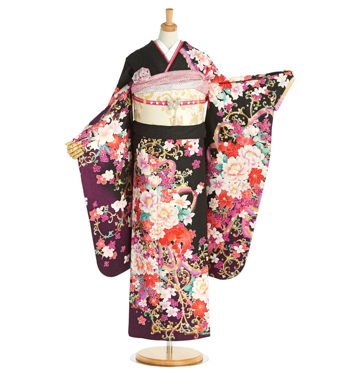 着物 振袖 淡水色地丸菊に桜[FR5027] | 成人式振袖レンタル京都さがの館