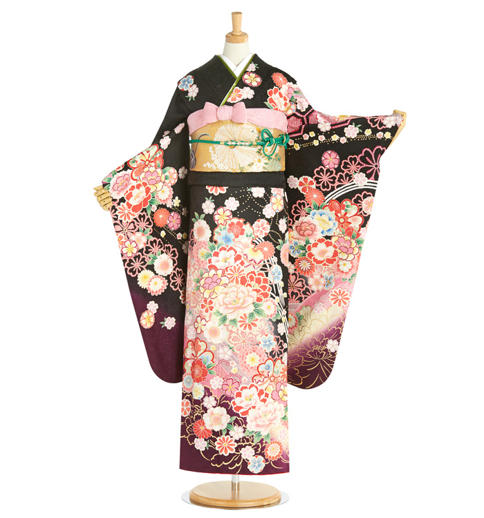 振袖のみ 玉城ティナ×紅一点ブランド振袖 くすみグリーン/緑/ダスティー