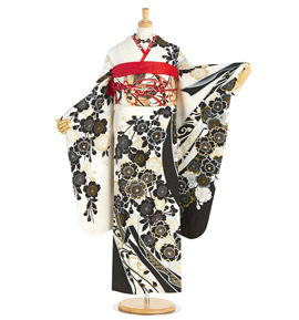 《美品》振袖　単品 No.415 白　中振袖　165〜175cm 白の振袖(成人式)で人気・おすすめ商品｜着物レンタル・通販【きもの