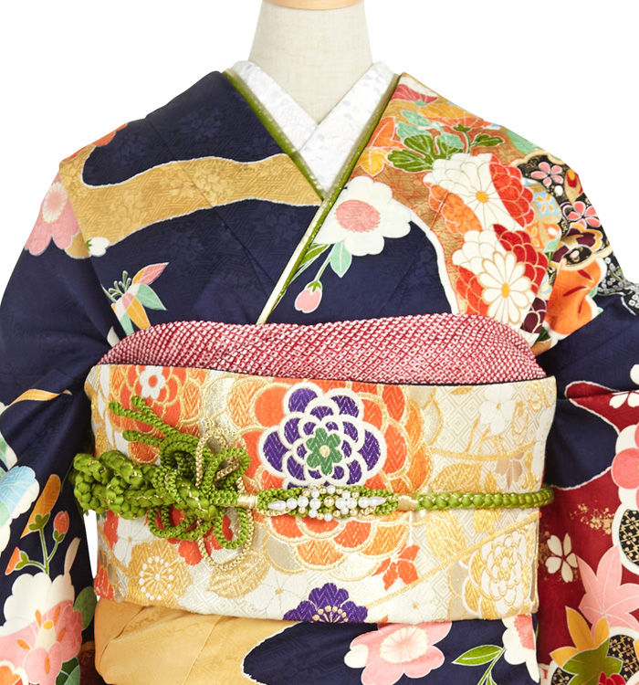 未使用品　しつけ付き　振袖　フルセット　長襦袢つき　トールサイズ　169cm前後 rental-poem_fb1349s