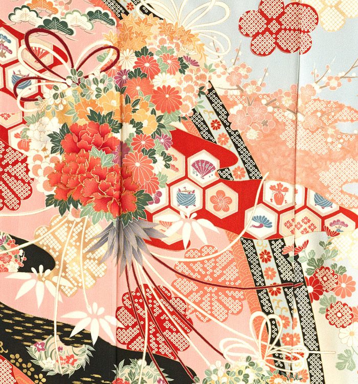 アンティークオレンジの着物単品 アンティークオレンジの着物単品