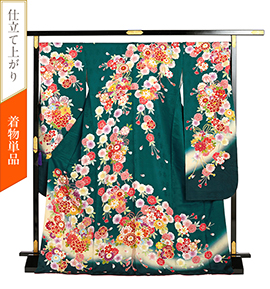 【大きいサイズ】振袖 身長162-177cm 黒　パープル　正絹 プレミアム古典 逸品本疋田総絞り 黒 高級振袖 大人っぽい 人と
