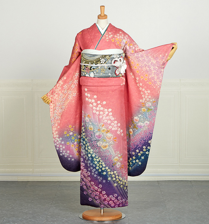 辻が花 振袖（専用襦袢付）No.EA-3729-Mサイズのレンタル｜きもの365