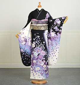 ◆成人式・結婚式 アンティークお振袖【✨鈴乃屋のお振袖】正絹 パープル 楽天市場】【成人式 振袖 レンタル】RS698 正絹 紫 椿と牡丹フル