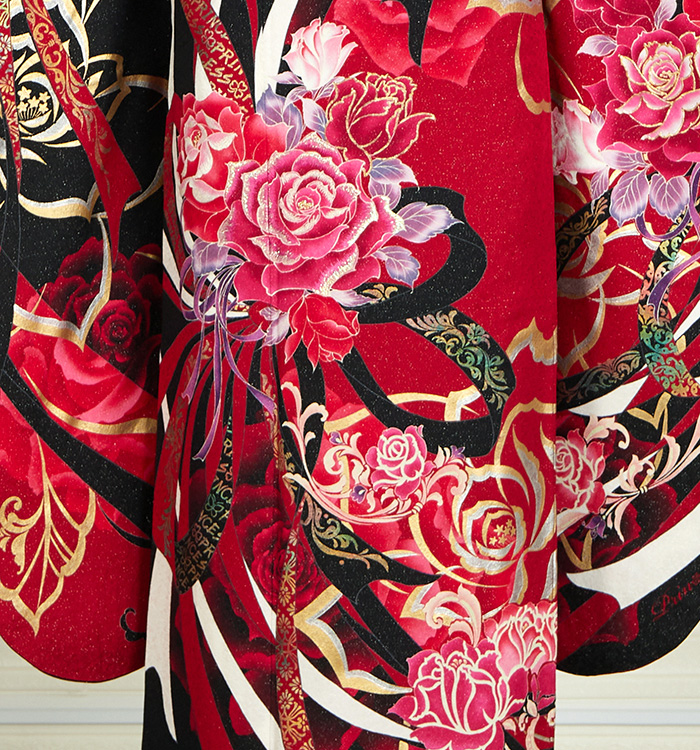 SALE中‼️ブラックピンク４枚セット‼️ PRINCESS FURISODE 振袖 No.EA-3798-Sサイズのレンタル｜きもの365