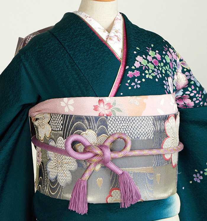 409u4〇振袖用長襦袢 辻が花 地紋起こし/裄62袖丈104.5/ 半衿〇美品 409u4〇振袖用長襦袢 辻が花 地紋起こし/裄62袖丈104.5/ 半衿〇美品