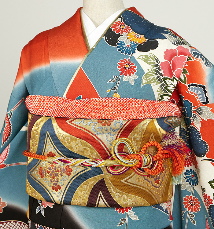 アンティーク風 振袖 No.EA-3829-Sサイズのレンタル｜きもの365