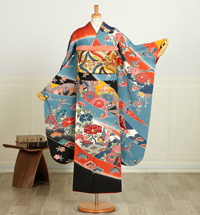 アンティーク風 振袖 No.EA-3829-Sサイズのレンタル｜きもの365