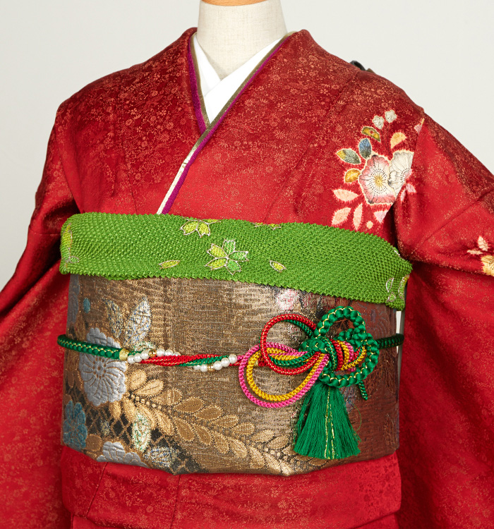 桐屋辻が花振袖フルセット 桐屋紺地辻が花振袖フルセットの通販 by ひろ｜ラクマ