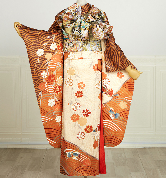 アンティーク風 振袖 No.EA-3928-Lサイズのレンタル｜きもの365
