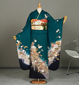 大きいサイズ】振袖 身長162-177cm 茶 br-006 （6Lサイズの商品