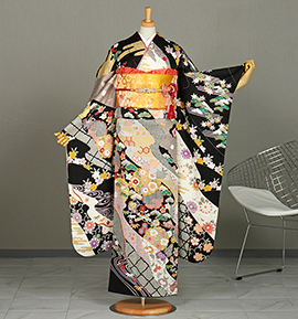 大きいサイズ】振袖 身長162-177cm 茶 br-006 （6Lサイズの商品