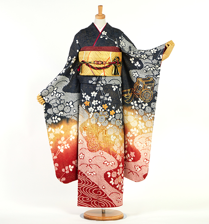 刺繍 絞り 振袖 No.EA-4161-Laサイズの通販｜きもの365