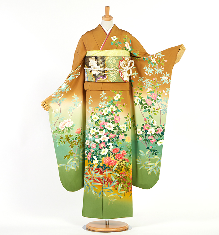 十日町友禅 振袖 No.EA-4175-Lサイズのレンタル｜きもの365