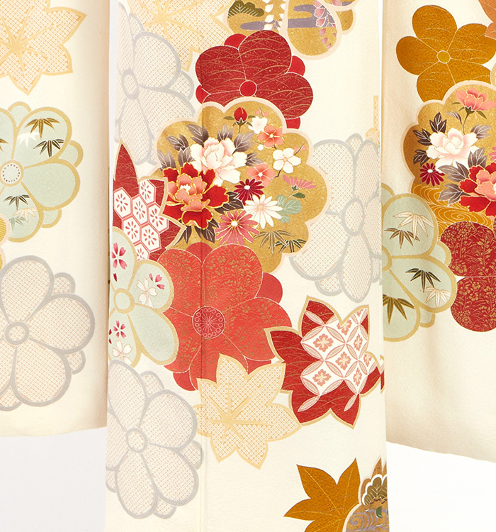 正絹 袋帯 花柄八重梅、菊文 金色 NO.19 【公式通販】