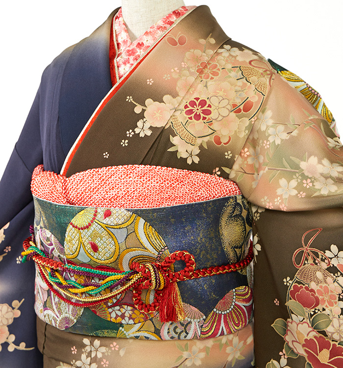 アンティーク風 振袖（専用襦袢付）No.EA-4205-Maサイズの