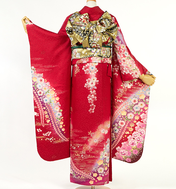 辻が花 振袖（専用襦袢付）No.EA-4232-トール-LLサイズのレンタル