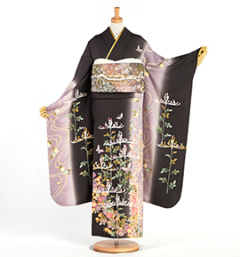 グレーで人気の振袖(成人式)レンタル｜格安の着物レンタル(税込7,980円