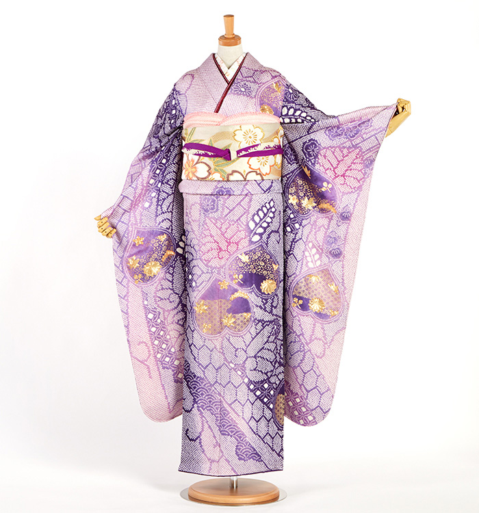 刺繍 絞り 振袖（専用襦袢付）No.EA-4254-Lサイズの通販｜きもの365