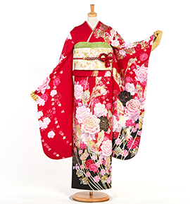 赤で人気の振袖(成人式) 通販｜格安の着物販売・購入サイト【きもの