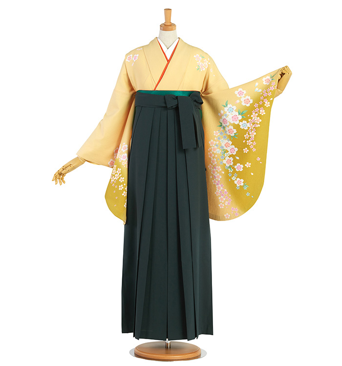 【オーダー】ひらこ様　289.294.300.311 長袴へ変更 卒業袴 No.FE-2222-トール-3Lサイズのレンタル｜きもの365