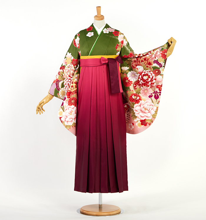 袴4点セット（ クリーニング済み） 卒業袴 No.FE-2544-Mサイズのレンタル｜きもの365