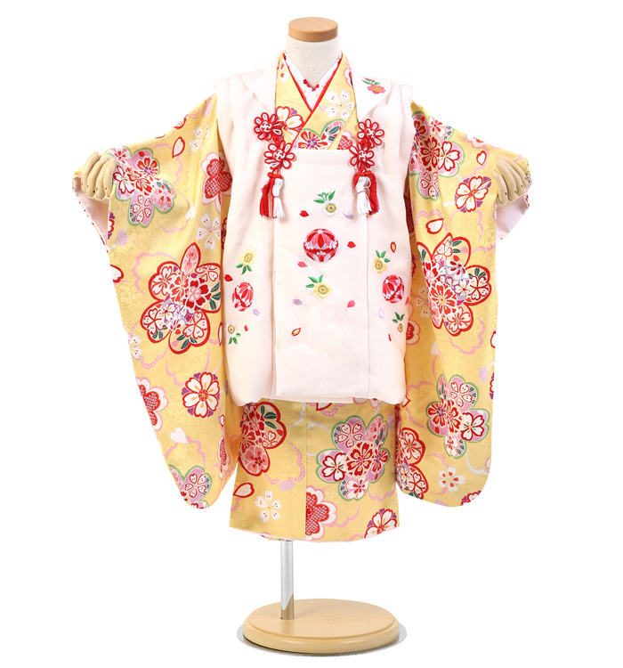 美品【正絹　七五三　三歳】 正絹 七五三（子ども） 3歳女の子 No.JA-0037のレンタル｜きもの365