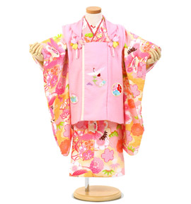 式部浪漫 七五三（子ども） 3歳女の子（専用小物付）No.JE-0076