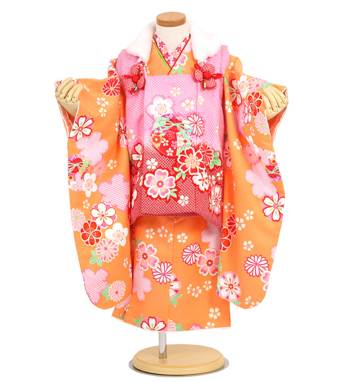 花うさぎ 七五三 子ども 3歳女の子 専用小物付 No Je 0147 のレンタル きもの３６５