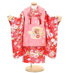 七五三（子ども） 3歳女の子（専用小物付）No.JE-0157