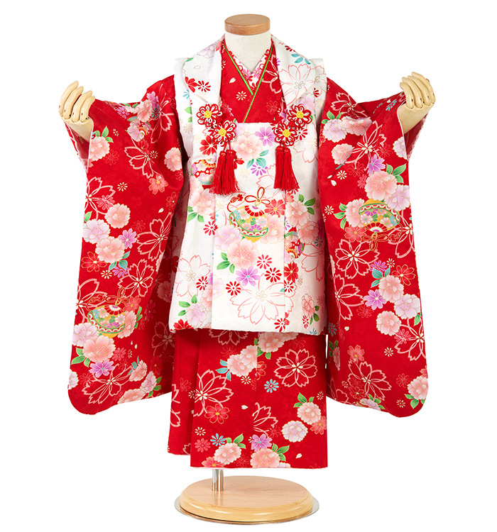 七五三（子ども） 3歳女の子（専用小物付）No.JE-0236のレンタル