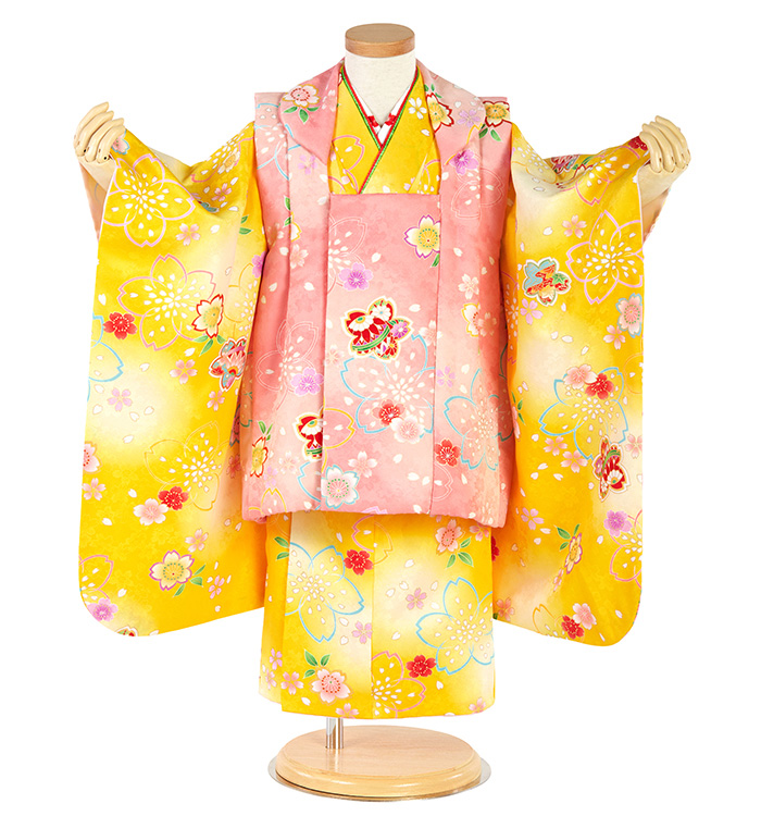 七五三用衣装 黄色 花柄 七五三（子ども） 3歳女の子 No.JE-0260の通販｜きもの365