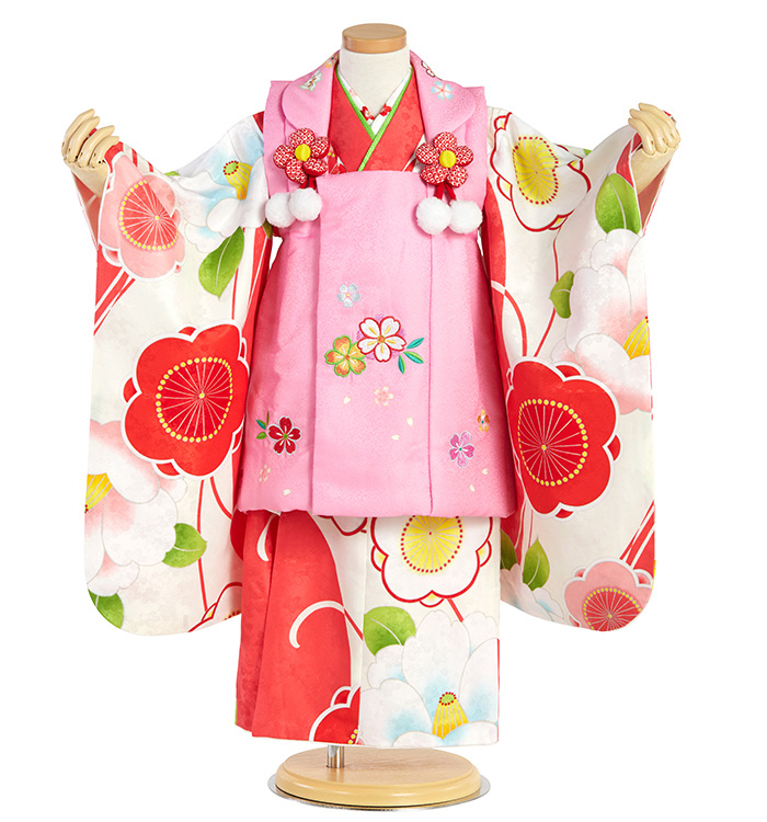七五三 3歳　着物　美品　子供 七五三 着物 3歳 女の子 正絹 絵羽柄 手描き友禅 三ツ身の子供