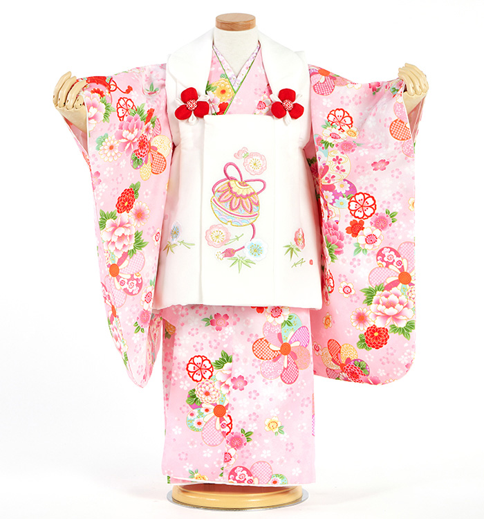 七五三(子ども) 3歳女の子(専用小物付)No.JE-0482