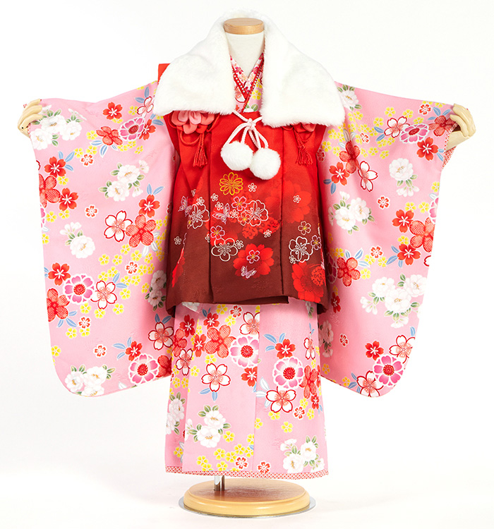 七五三（子ども） 3歳女の子（専用小物付）No.JE-0483のレンタル