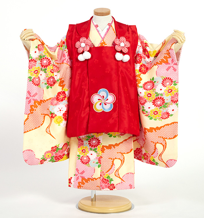 七五三(子ども) 3歳女の子(専用小物付)No.JE-0484