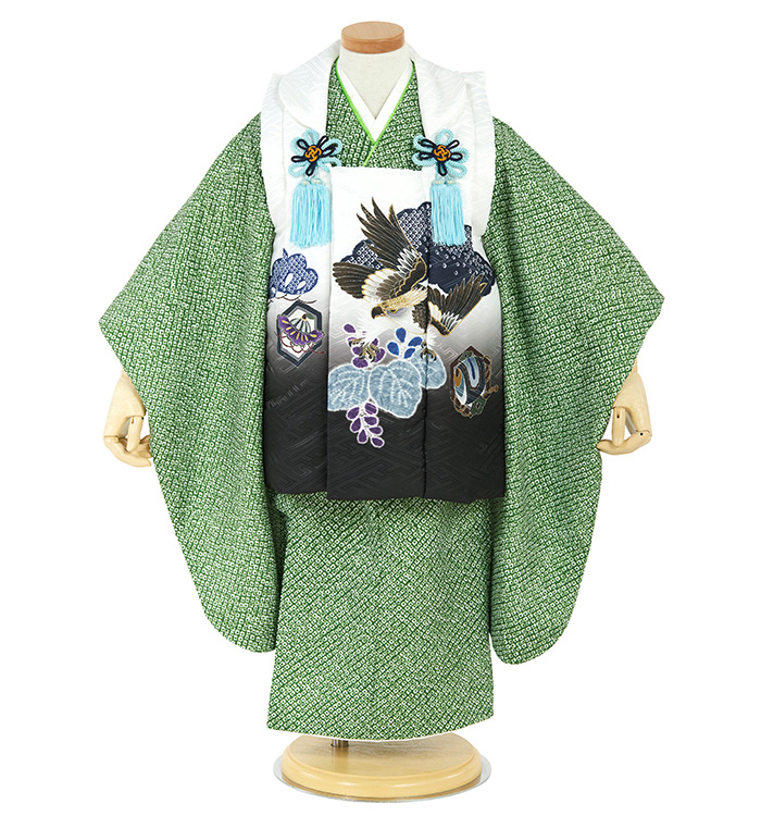 七五三 男の子 3歳 被布 着物 セット 七五三（子ども） 3歳男の子被布セット No.KE-0097のレンタル