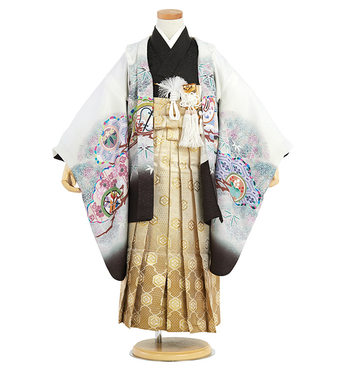 花うさぎ 花柄 着物 セット (草履・扇子・髪飾り付き)