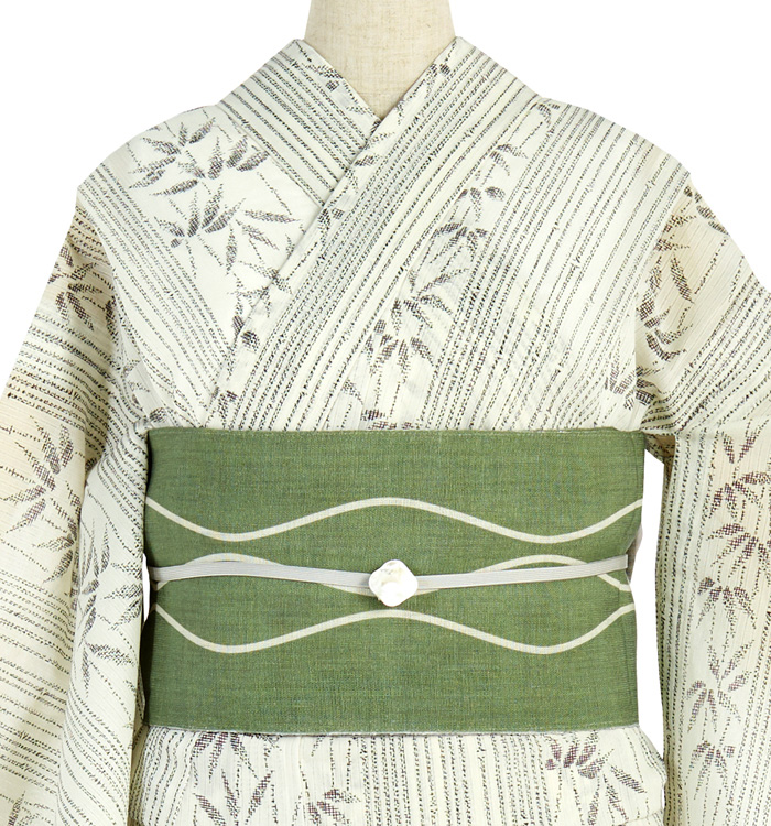 夏の着物！浴衣に！麻半巾帯　両面使用 honasa-obi04main-.jpg