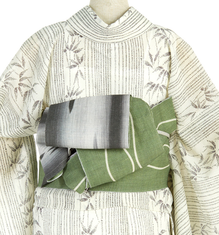 浴衣 麻半巾帯・帯留付き No.LF-0019-Fサイズ_02