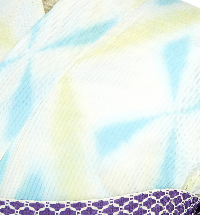 京友禅手捺染 優華壇 浴衣 正絹半巾帯・帯留付き No.LF-0034-Fサイズ_07