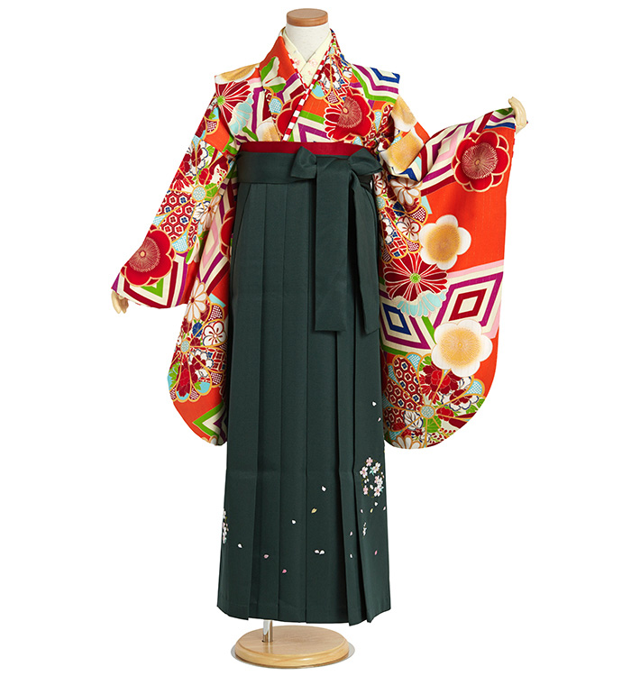 JAPAN STYLE 小学生袴 身長140cm～144cm（専用襦袢付）No.NE-0068-2S