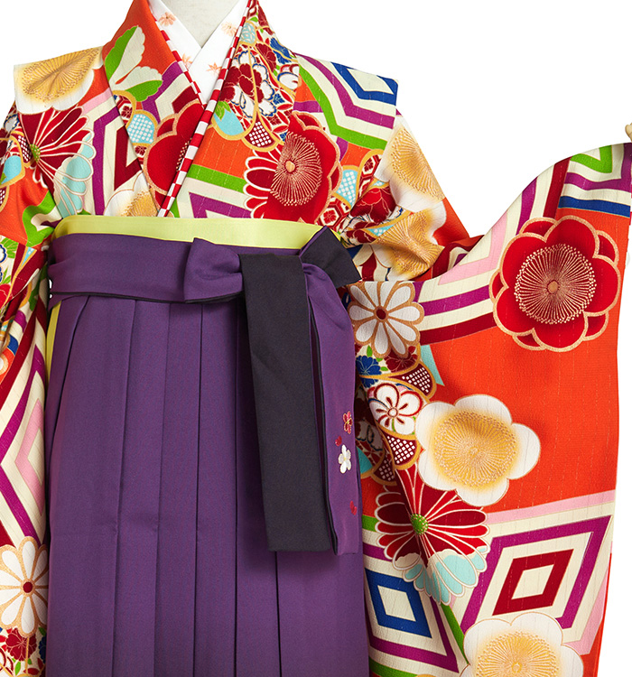JAPAN STYLE 小学生袴 身長134cm～139cm（専用襦袢付）No.NE-0069-3S