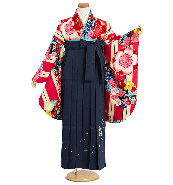 紅一点 小学生袴 身長134cm～139cm（専用襦袢付）No.NE-0070-3Sサイズ