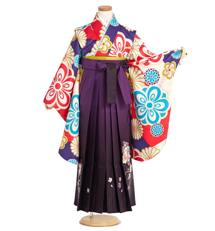 小学生袴 身長134cm～139cm（専用襦袢付）No.NE-0136-3Sサイズ