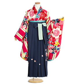 紅一点 小学生袴 身長134cm～139cm（専用襦袢付）No.NE-0172-3Sサイズ